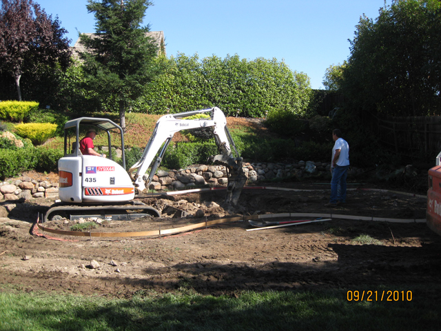 Pool construction - digging